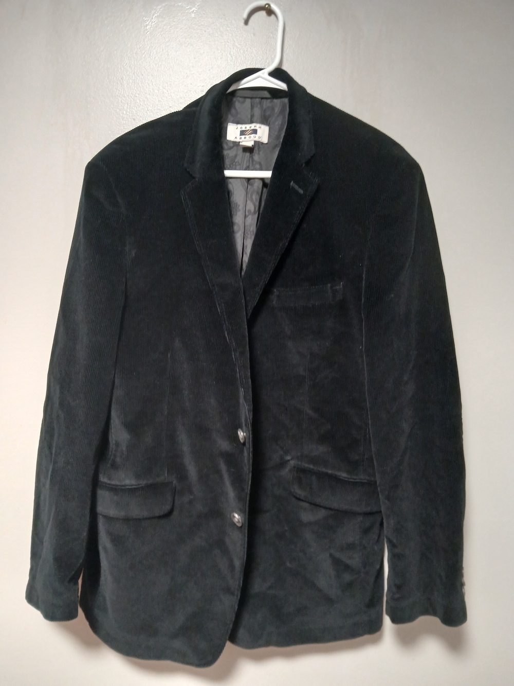 Joseph Abboud Black Corduroy Sport Coat